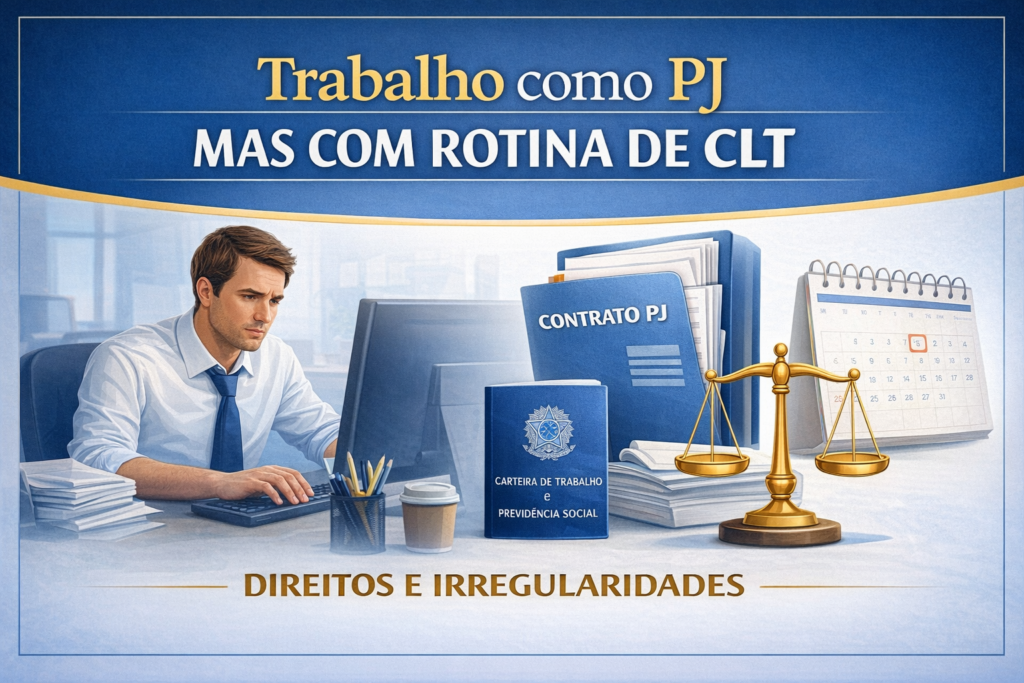 Trabalho como PJ mas com rotina de CLT