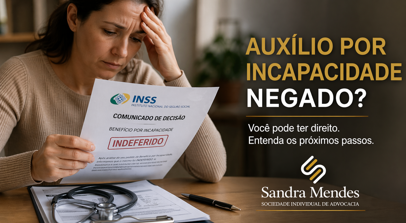 Auxílio por incapacidade negado: o que fazer quando o INSS não concede o benefício